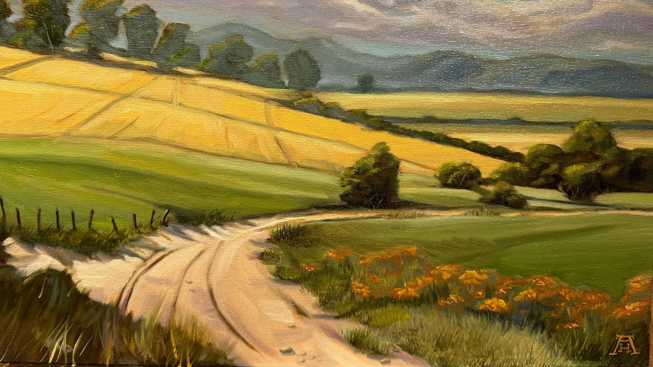Paint With Me- “Summer Harvest”- Oil On Canvas Board