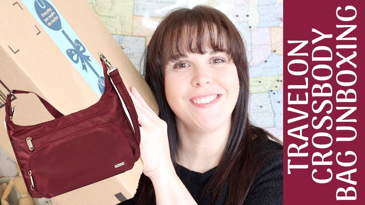 Travelon Anti Theft Front Pocket Crossbody Bag Unboxing (Style 43270)