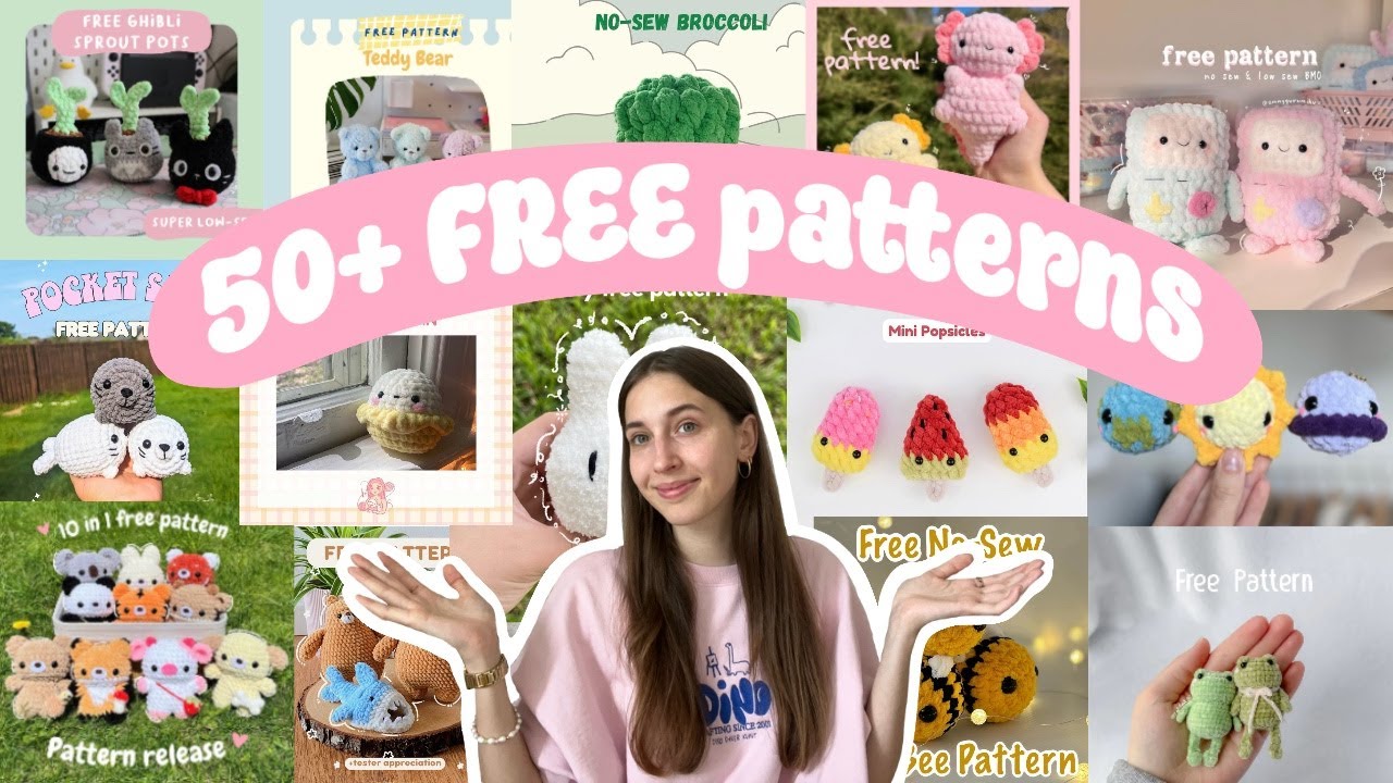 50+ FREE and easy amigurumi crochet patterns - with links ✨🧸