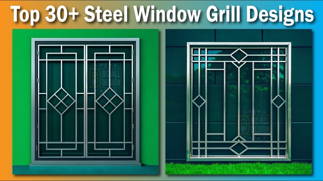30+ Steel Window Grill Designs | Modern & Stylish Window Grill Ideas for Home 
