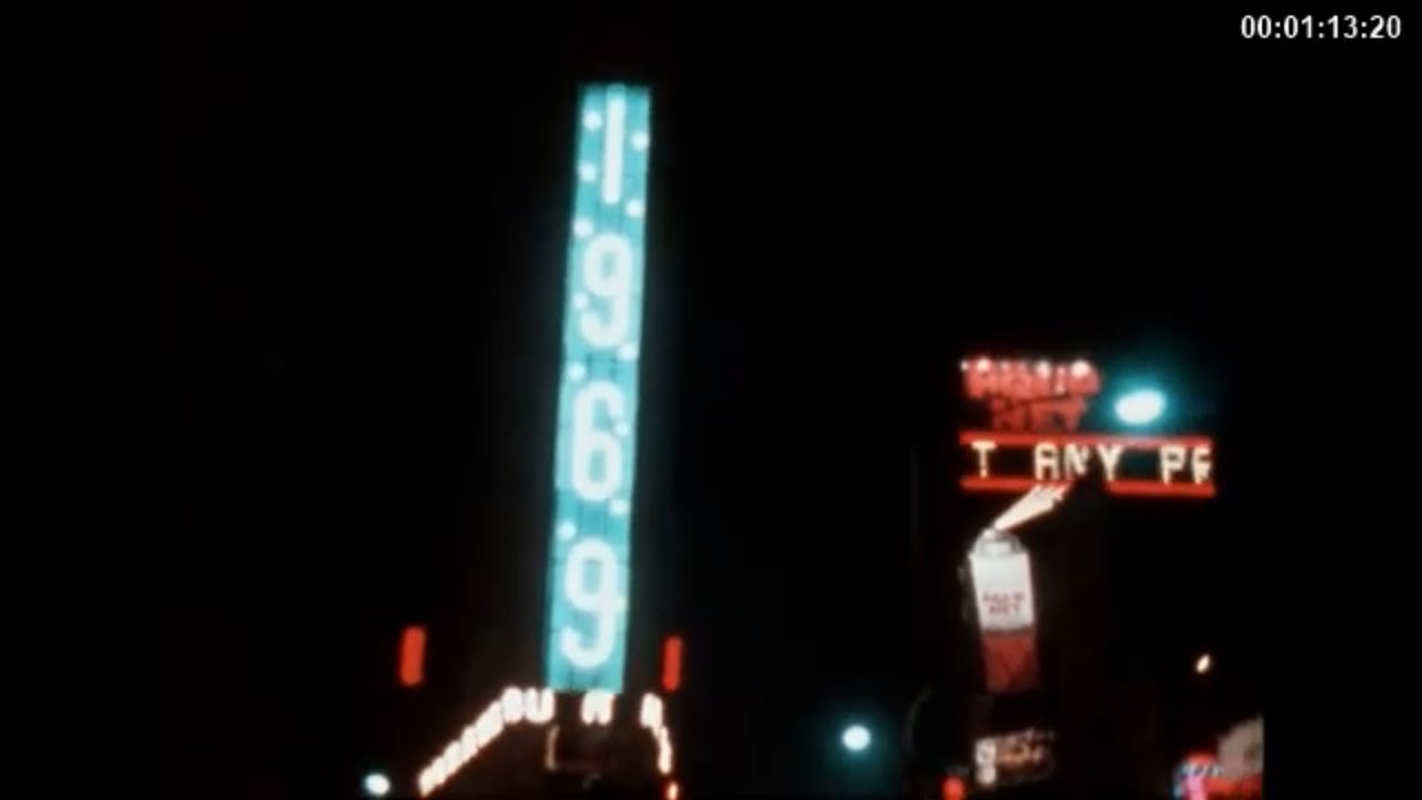 [1968-1969] New Year's Eve in Times Square (News footage) | December 31, 1968
