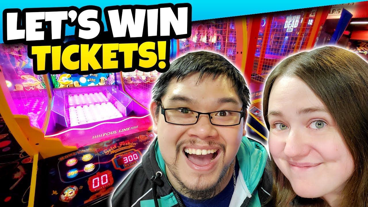If we're at the arcade, we WIN JACKPOTS and TICKETS!! Playing at Pinballz Arcade Austin!