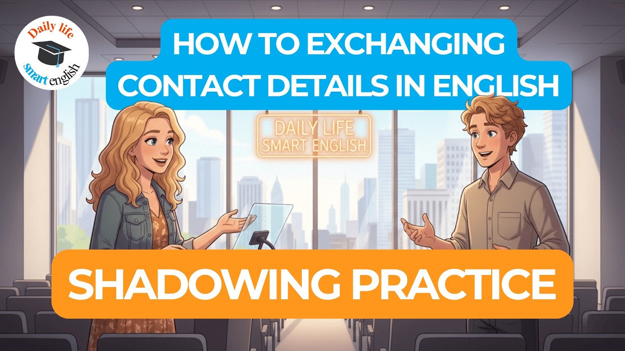 Easy English Conversation to Exchange Contact Details in Business | Daily Life Smart English