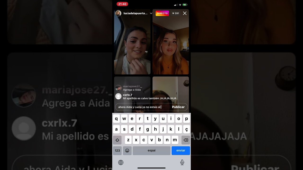 DIRECTO AIDA, LUCIA, GABI, CLAUDIA Y RUBÉN