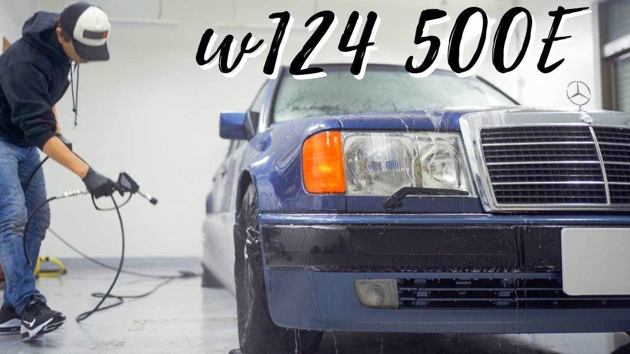 w124 Mercedes 500E Full Detail Part.1 | Foam Wash | 極上コンディションの500Eのボディ洗車 | 4K