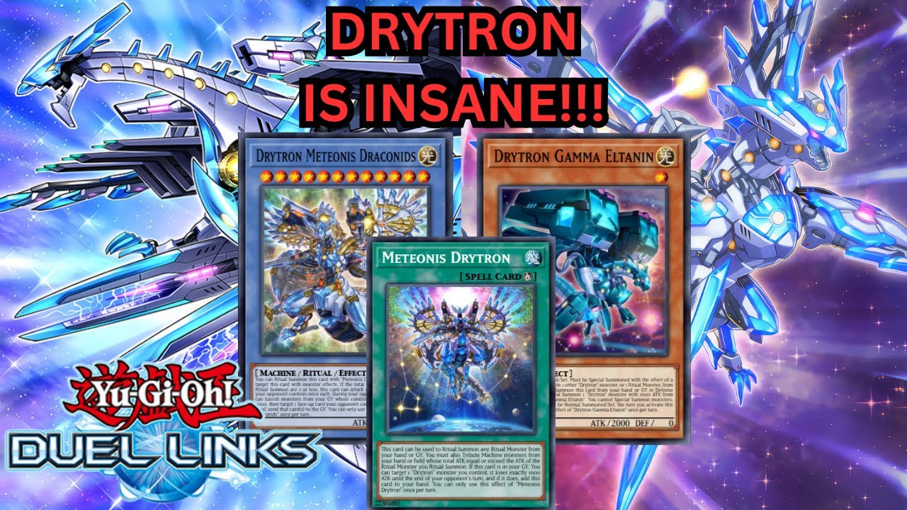 Обзор колоды Drytron из Yu-Gi-Oh! и записи поединков!!! Duel Links (январь 2026 г.)