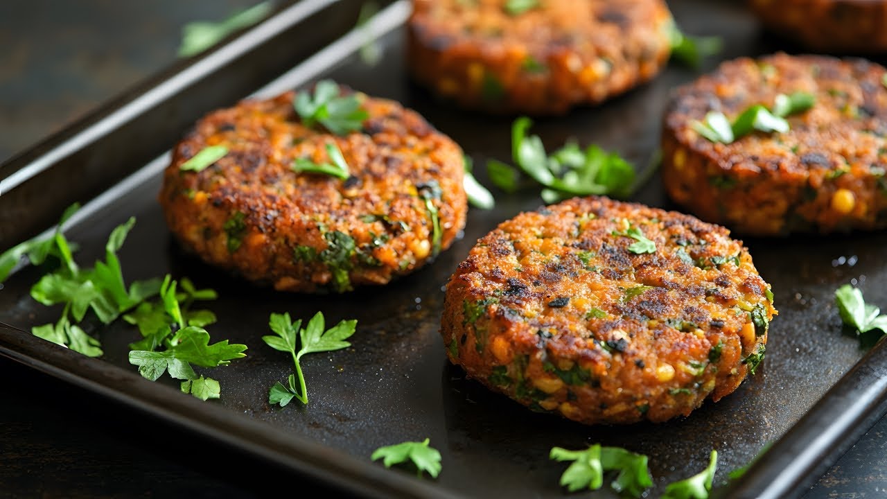 High-Protein Red Lentil Patties | Only 5 Ingredients!