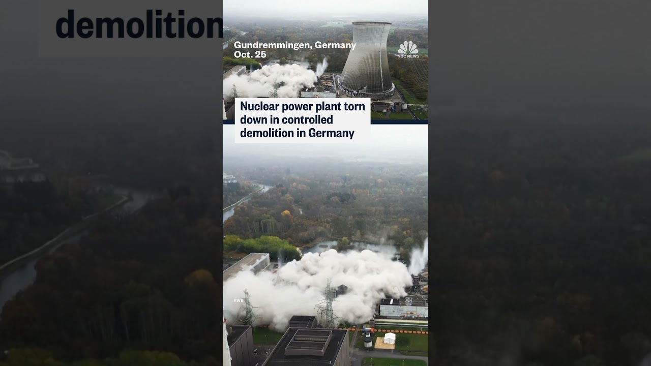 Nuclear power plant torn down in controlled demolition in Germany