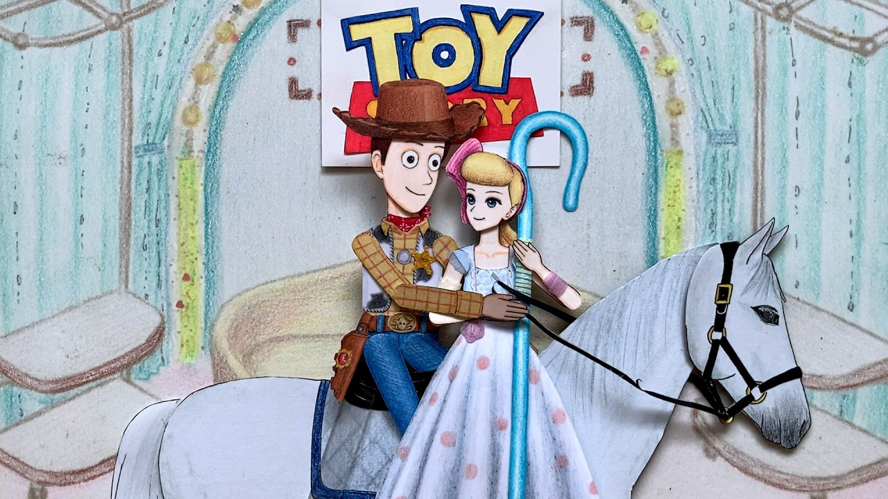 Toy Story 5 Paper doll - Woody  &  Bo Peep