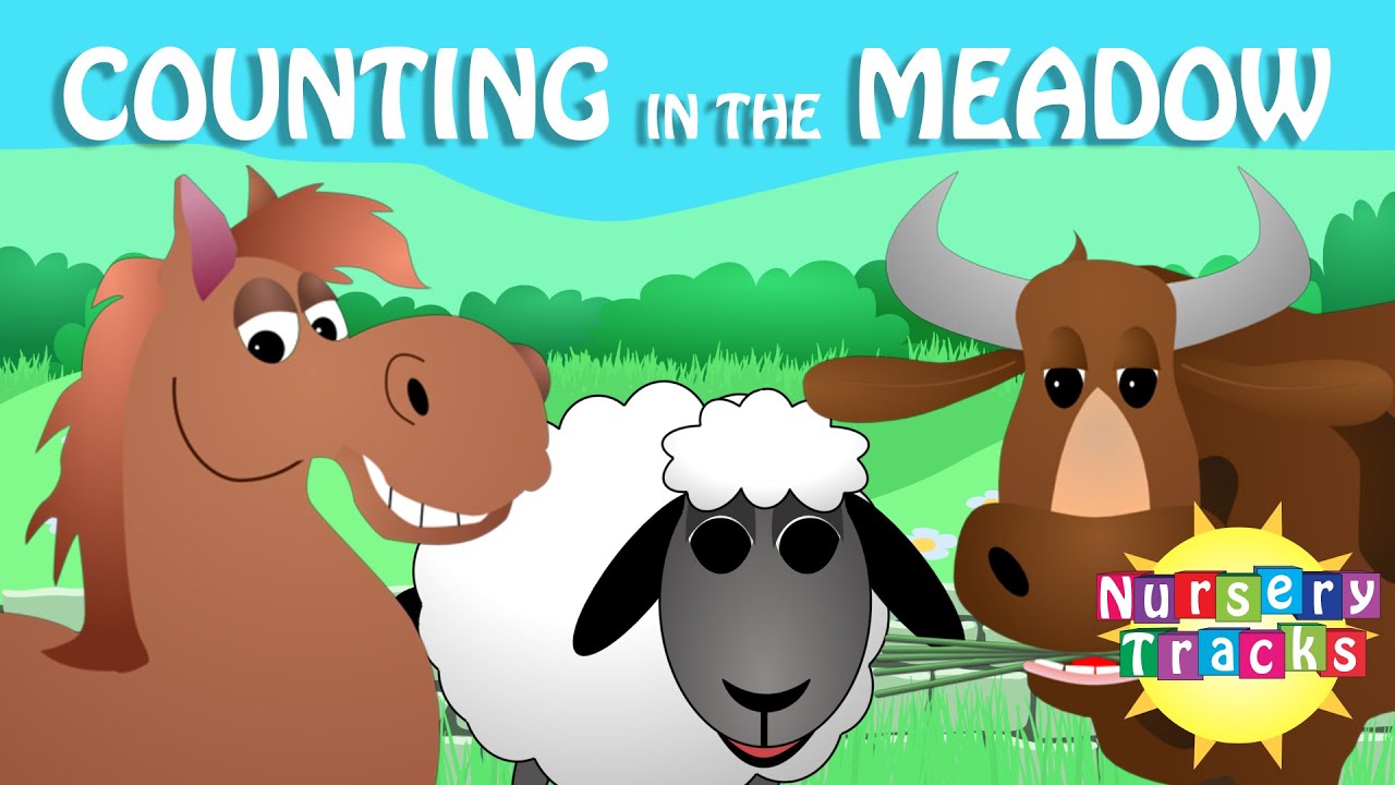 Counting in the Meadow | Learn to count from 1 to 10 | With sheep, cows and horses