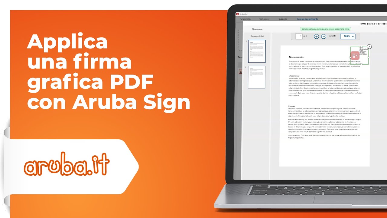 Come apporre una firma grafica con Aruba Sign