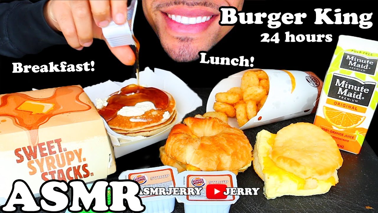 Eating BURGER KING For 24 Hours MUKBANG Jerry No Talking Fast Food ASMR