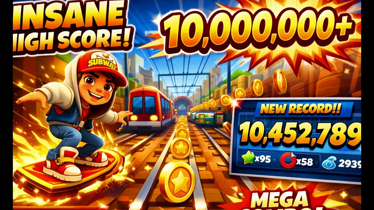 🔥SUBWAY😱 SURFERS😱 HIGH SCORE  GAMEPLAY 😱 SPEED VELOCITY😱