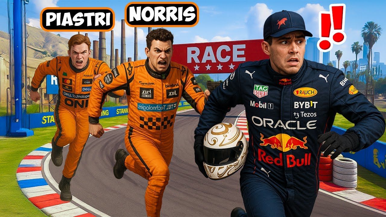 MAX VERSTAPPEN vs NORRIS & PIASTRI In GTA!🏎️