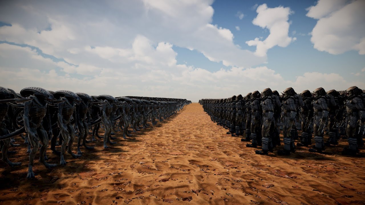 50,000 Predators vs 50,000 Aliens – Ultimate Sci-Fi War | UEBS2