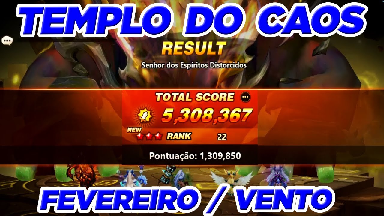 TEMPLO DO CAOS DE VENTO (FEVEREIRO) no Summoners War |By: Clã Destino
