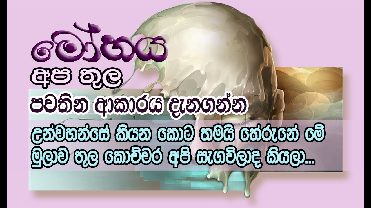 මට අයිතියි කියන එම ''සැඟවුනු මුලාව (මෝහය 01 )'' උන්වහන්සේ පෙන්වා දුන්නේ මෙහෙමයි..._Niwan Dakimu