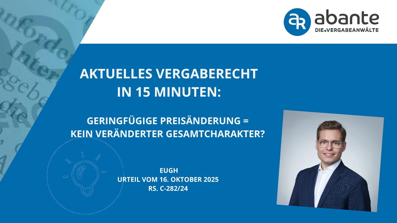 Geringfügige Preisänderung = Kein veränderter Gesamtcharakter ?
