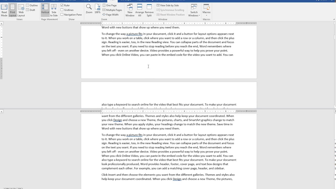 02 -10 Split the document into 2 panels in one window
