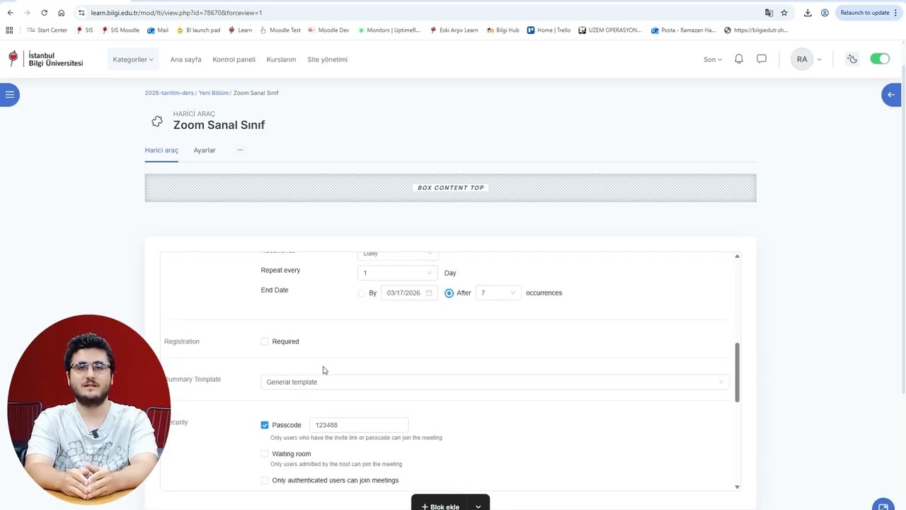 Öğretim Görevlileri İçin Learn Zoom Modülü