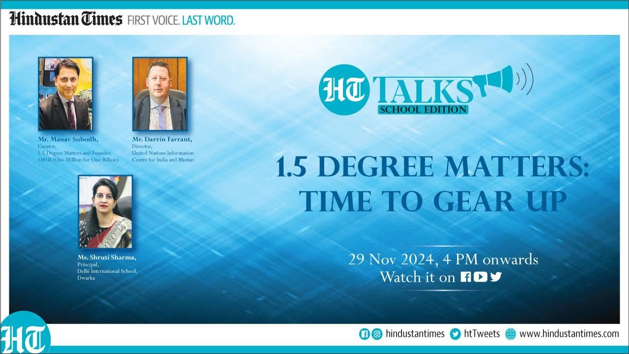 HT Talks on 1.5 Degree Matters: Time to Gear Up