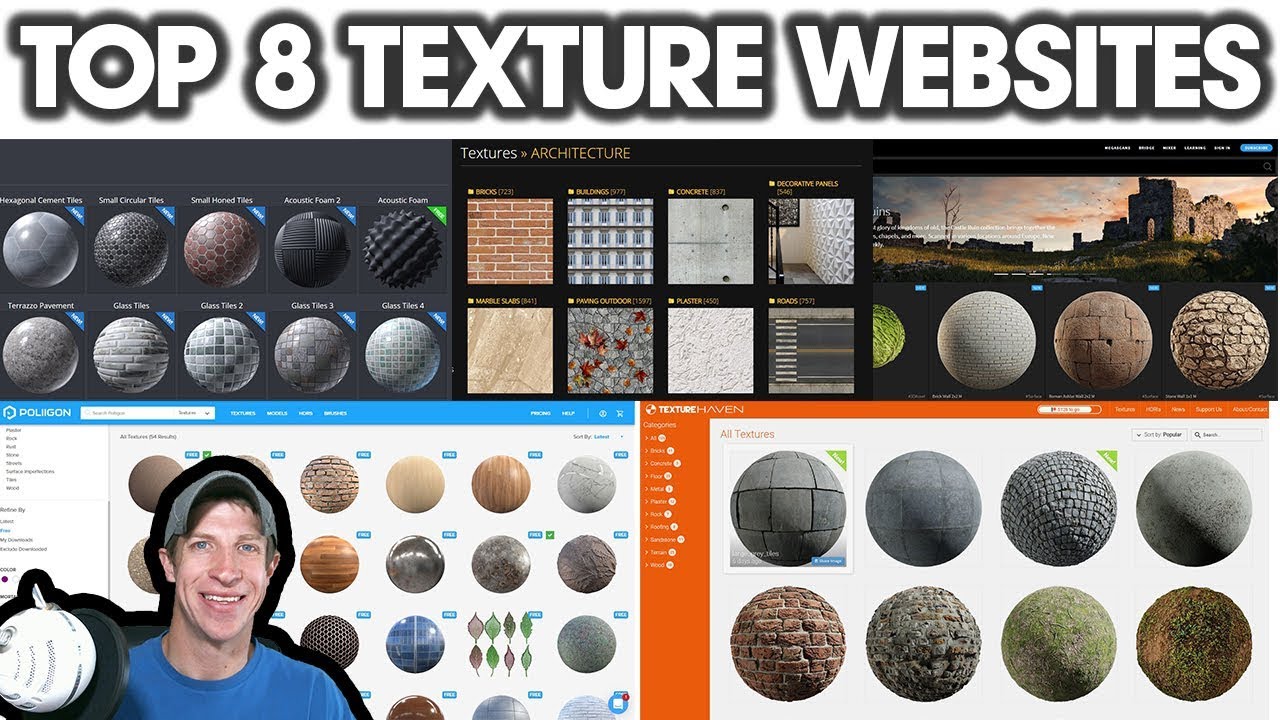 Top 8 Websites FOR TEXTURES AND MATERIALS for SketchUp