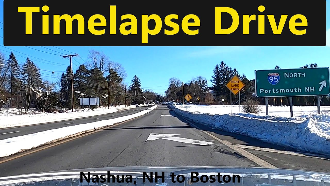Timelapse Drive: Nashua, NH to Boston, MA