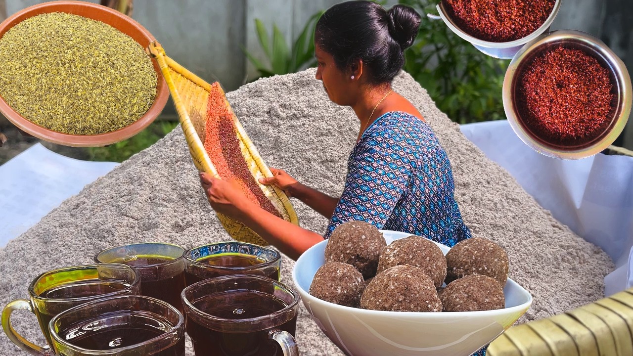 Jaffna Village Life & Village Cooking | Homemade Rice Flour from  Raw Paddy | SRILANKA Village food|