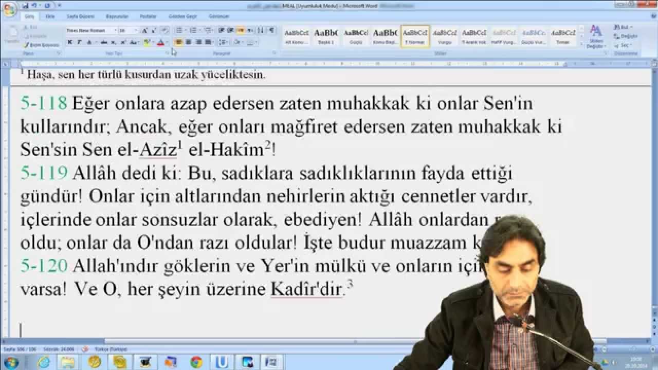 20.10.2014  6 – En’am Suresi 1 – 5 Prof. Dr. Halis Aydemir