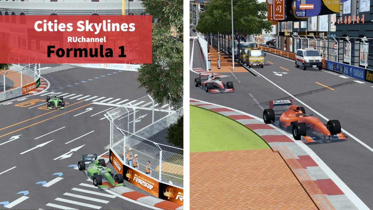 Building a Realistic street formula 1 track in cities skylines (Mingda ep34)