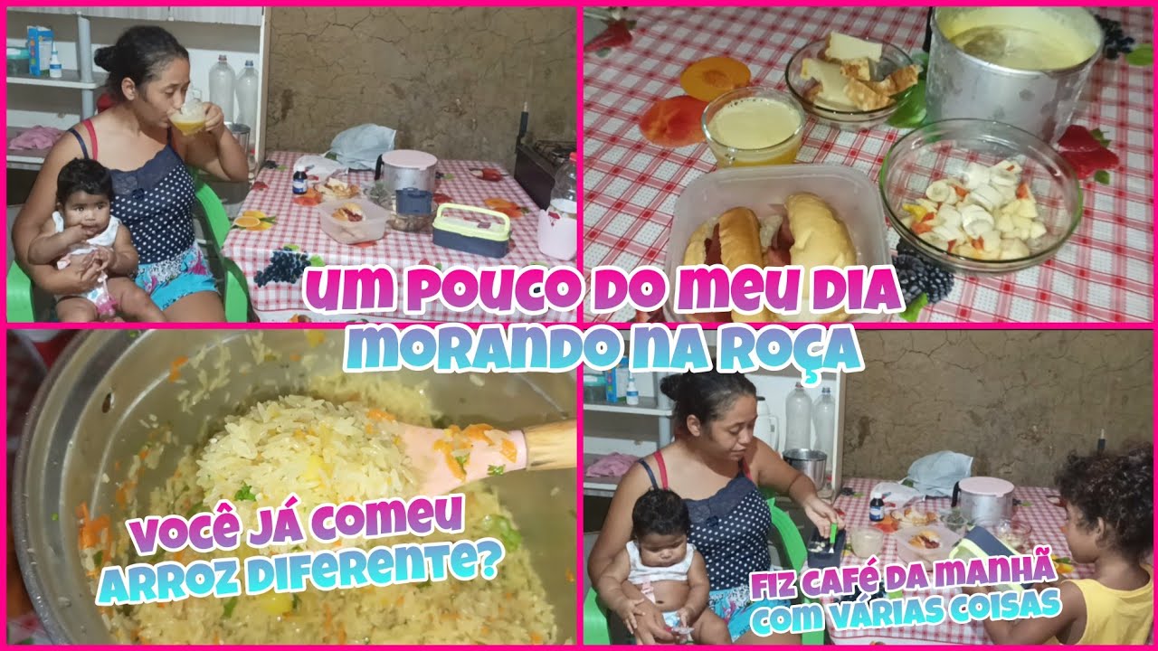 fiz um café da manhã de rico?😃venha almoçar🍛 com a gente mostrei como faço meu arroz🍚diferente😳