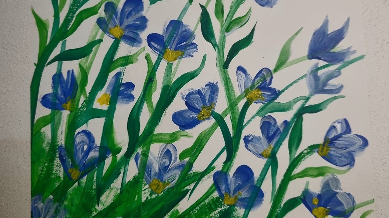 Abstract acrylic flower painting 🖼 ✨️ 😍 