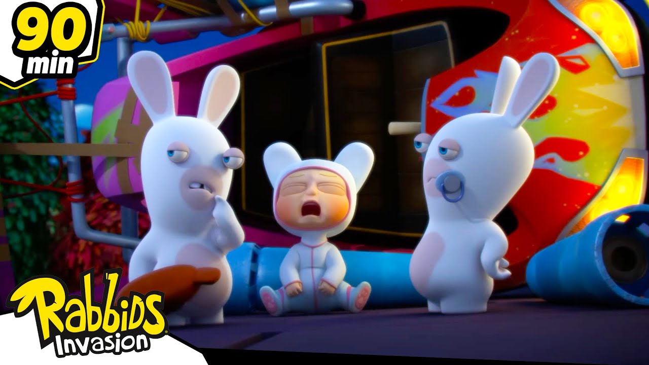 Apprentis niñeras 👶🏼 | Rabbids La Invasión 🐰 | Recopilación 90mn | Dibujos animados