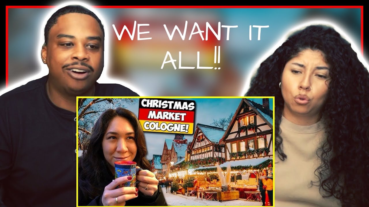 AMERICANS REACT TO MUST TRY FOOD TOUR AT GERMAN CHRISTMAS MARKET