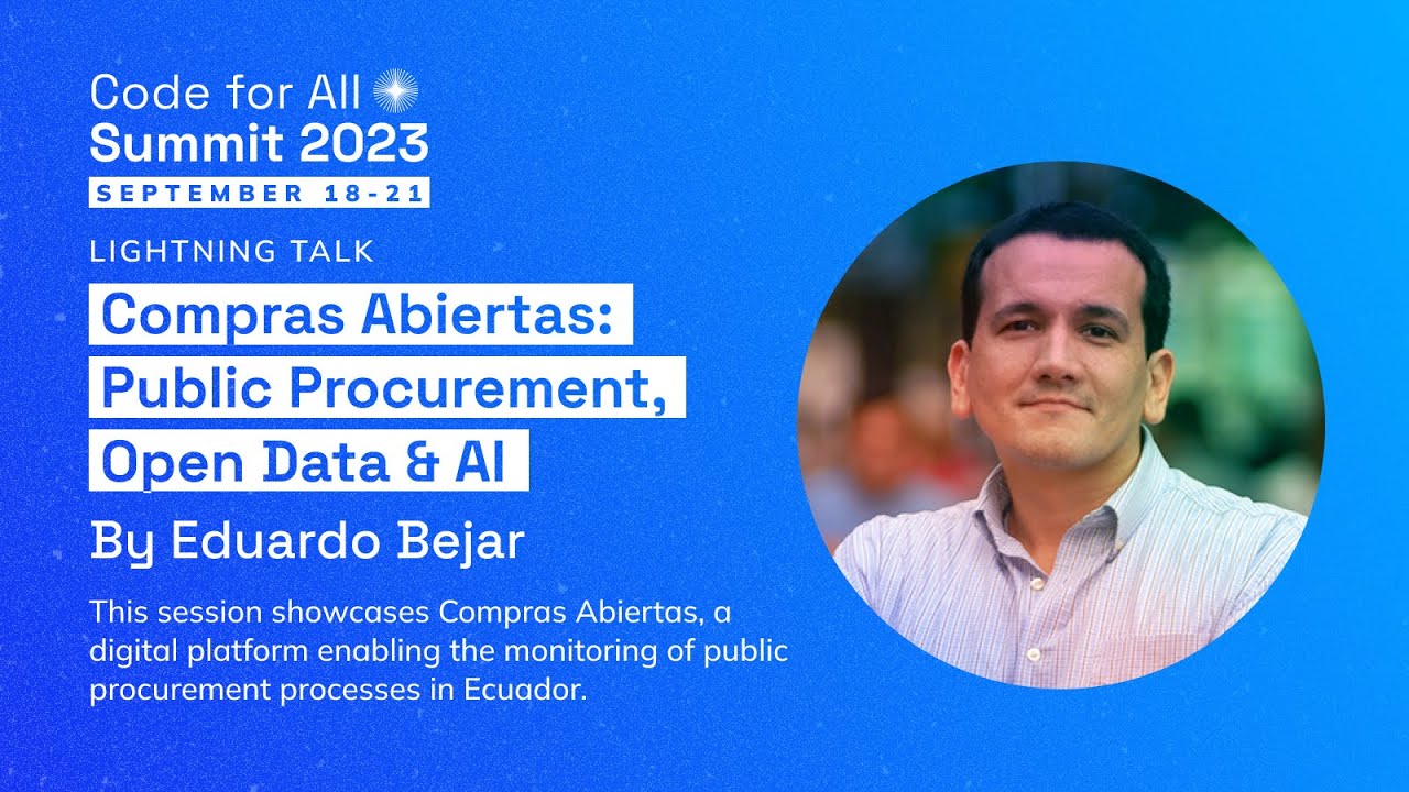 Lightning Talk | Compras Abiertas: Public Procurement, Open Data & AI