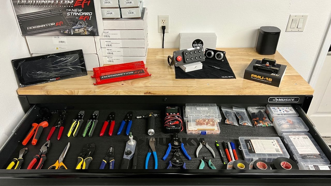 Wiring A StreetCar - Part 1 - NEW TOOLBOX TOUR! Everything needed to wire a Race Car with Holley!!!