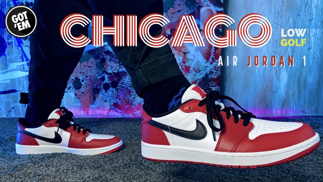 AIR JORDAN 1 LOW GOLF 'CHICAGO' DETAILED & ON-FOOT