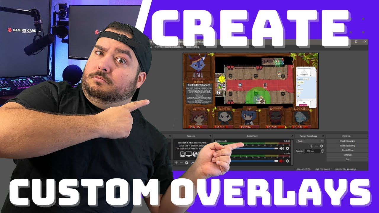 SIMPLE Way to Create Your Own OBS Overlays & Assets for D&D