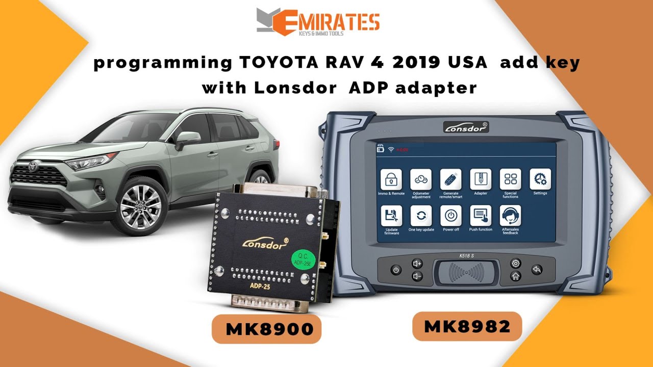 Programming Toyota RAV 4 2019 USA (Add Key) With Lonsdor ADP Adapter