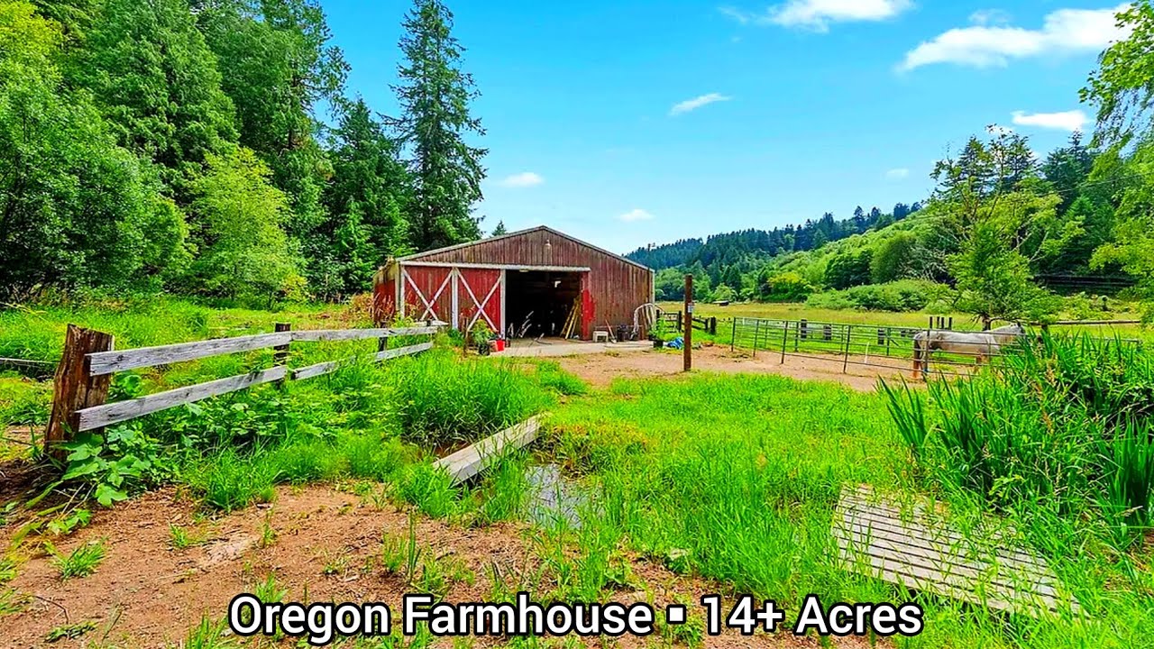 Oregon Farmhouse On 14+ Acres | $299k | Horse Barn | OR Real Estate For Sale | No Financing