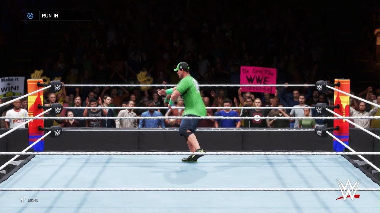 Jackson v Cena for the undisputed world championshipWith a plot twist in the match WWE 2K20