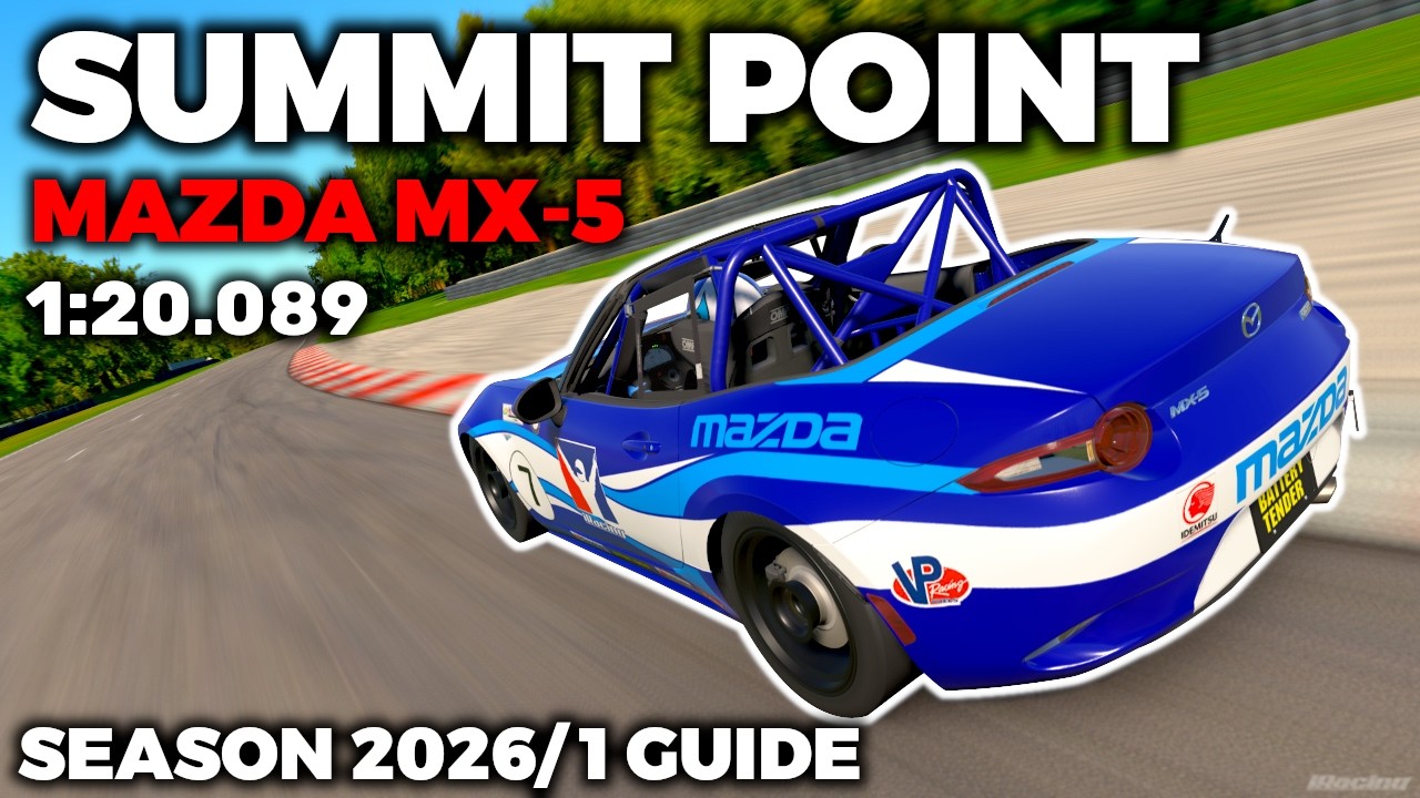 iRacing Guide MX5 Summit Point Raceway FIXED Setup - 1:20,089