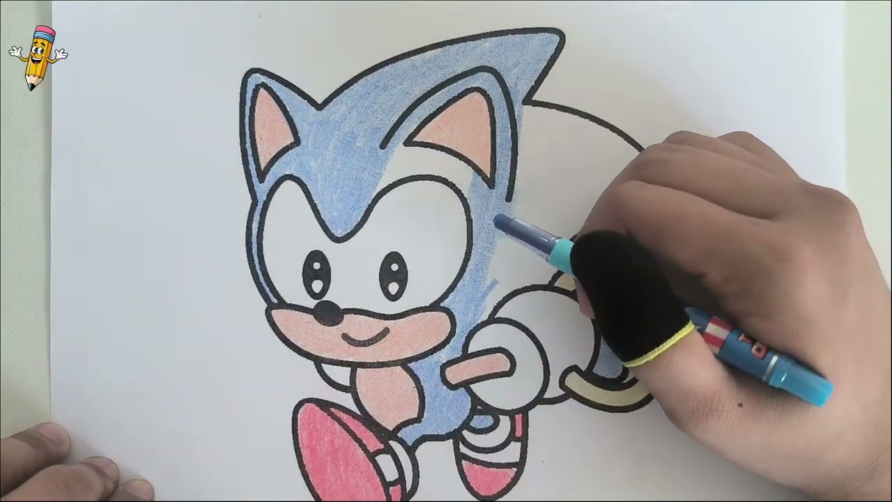 Tô Màu Sonic the Hedgehog | How to Color A Sonic the Hedgehog | Bé Tô Màu #144