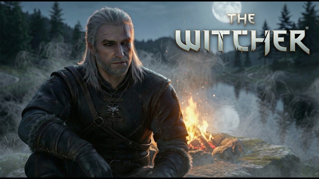 Geralt's Quiet Night by the Lake | Witcher Ambient Music & Campfire