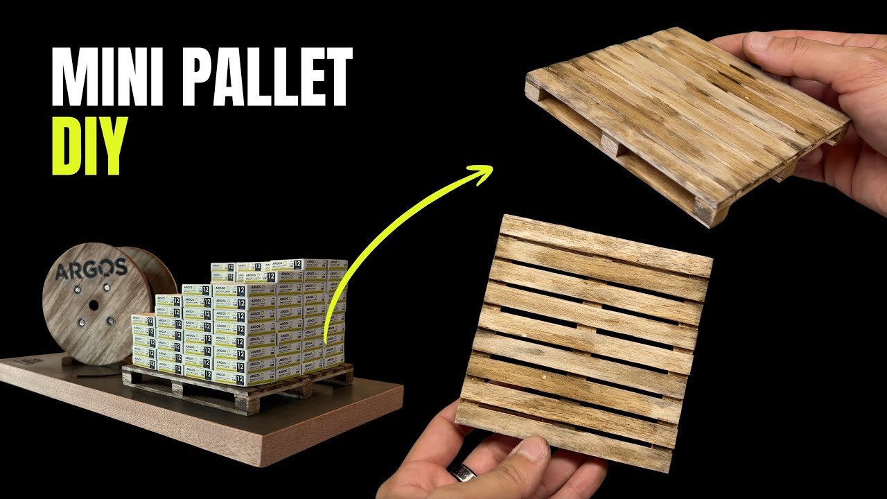 Cómo hacer una tarima (pallet) miniatura realista de madera balsa | Tutorial paso a paso