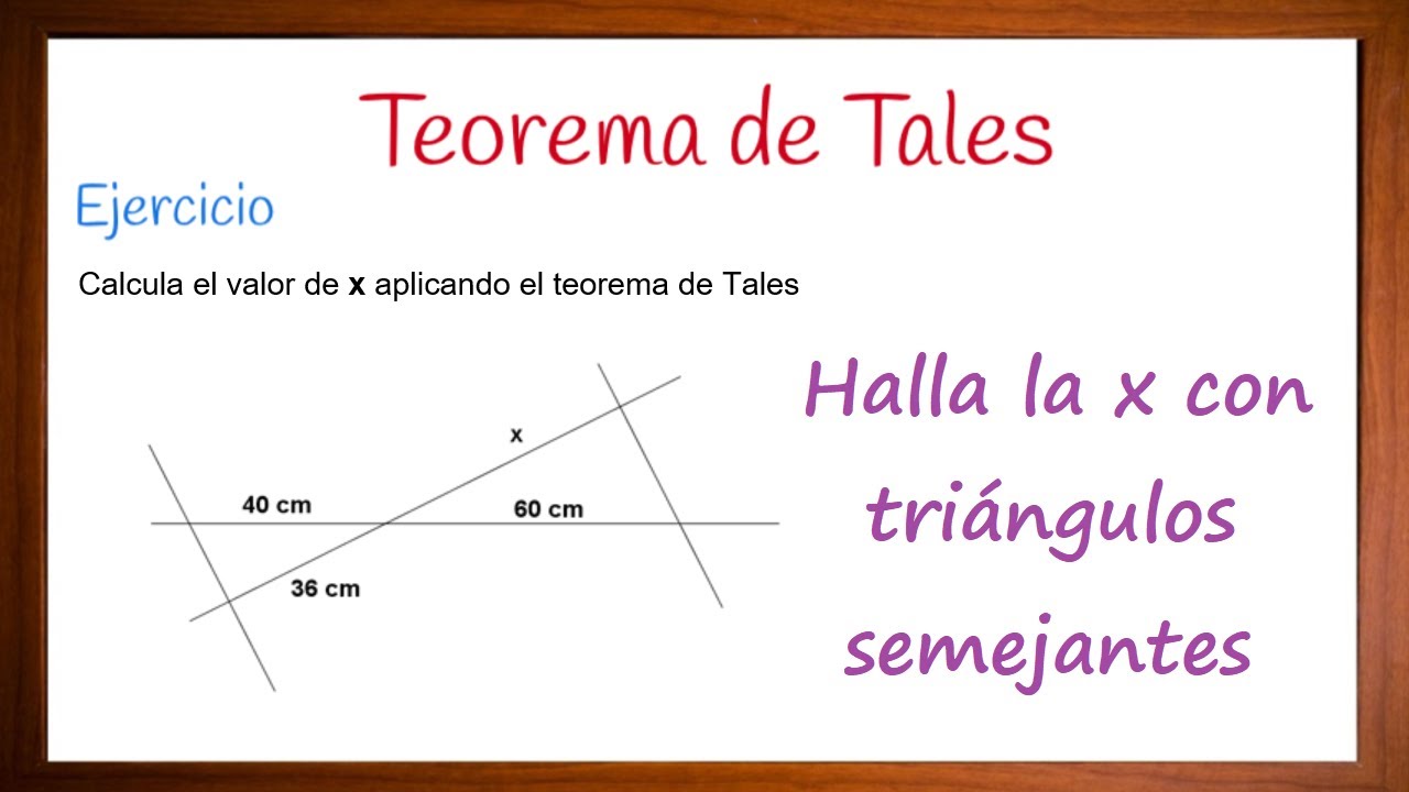 Triángulos semejantes y teorema de Tales