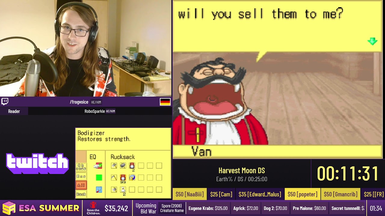Harvest Moon DS [Earth%] by FrogVoice - #ESASummer21