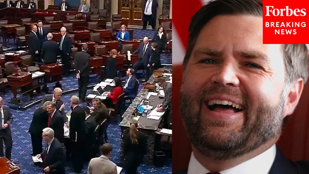 Watch The Moment JD Vance Makes Tie-Breaking Vote To Reject War Powers Resolution On Venezuela