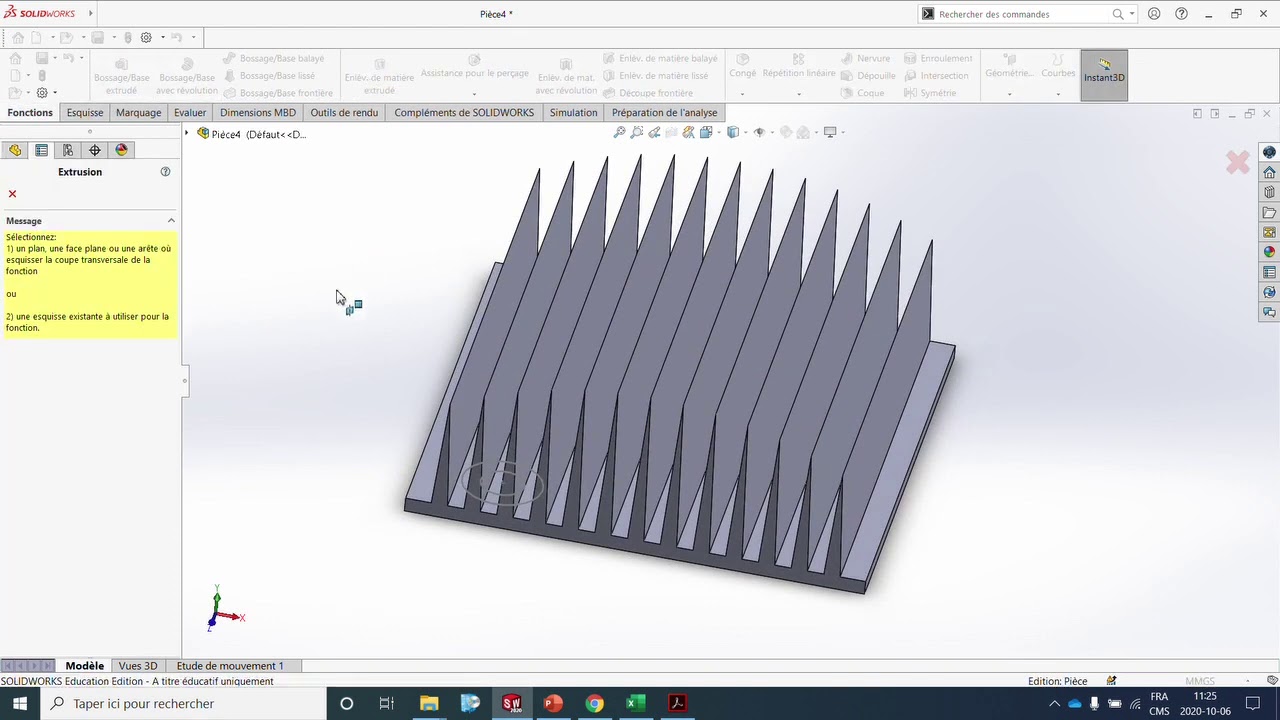 CAO 1 - Cours05 - EX04 - Échangeur de chaleur 1de2  Solidworks