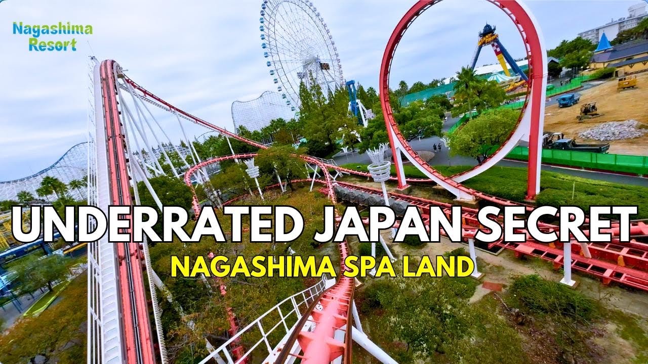 Вид от первого лица на аттракцион Looping Star | Поездка с переднего сиденья | Nagashima Spa Land...
